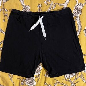Black Shorts with White Drawstring -M
